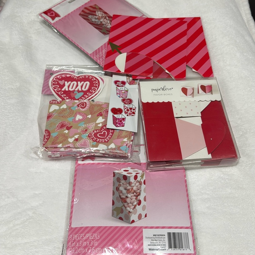 Red and Pink Heart-Themed Party Favors